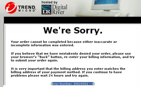 Digital River Error 30024002